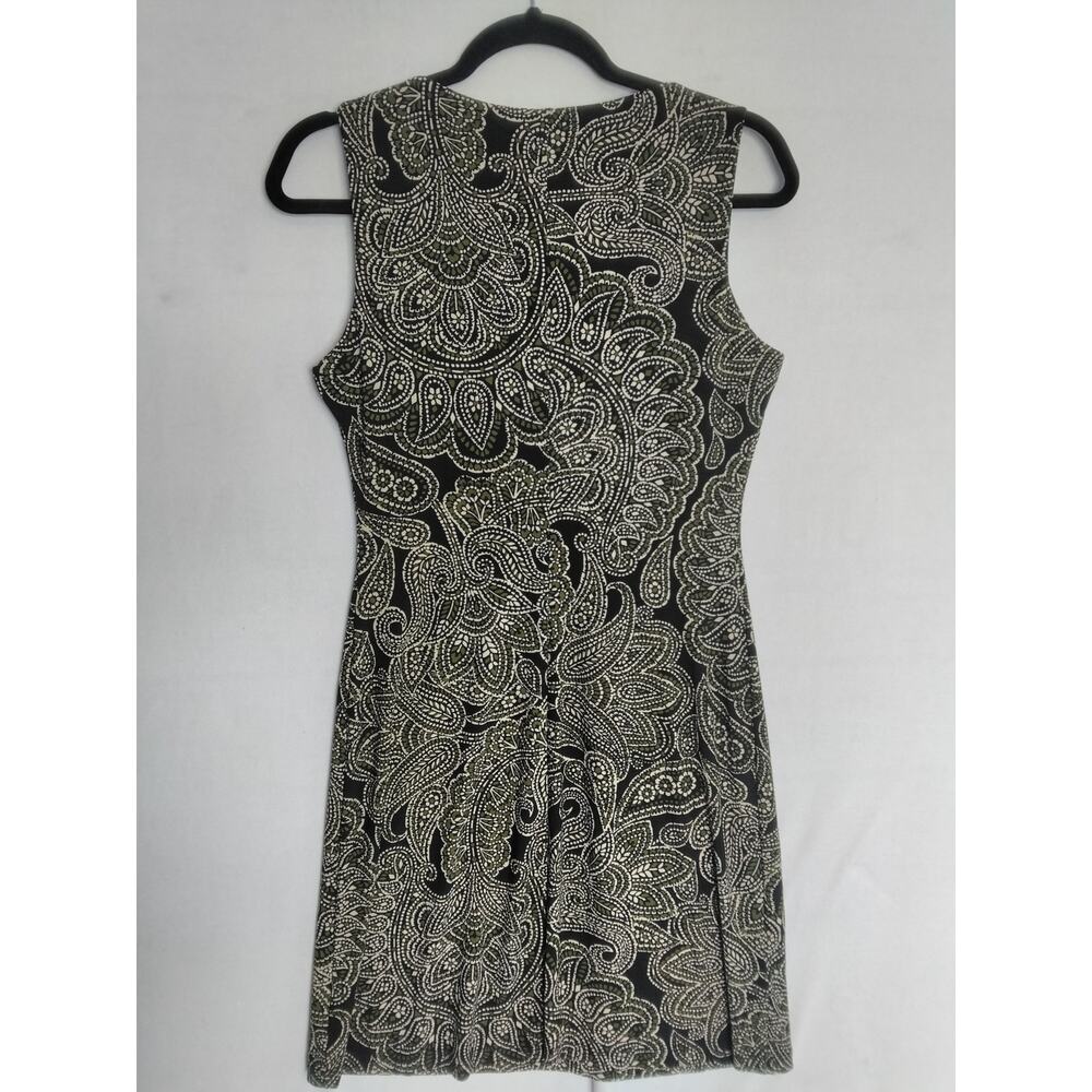 NWT Tommy Hilfiger Sheath Dress Sz 2 Olive Paisley Stretchy Comfy Office Wear - Picture 6 of 6